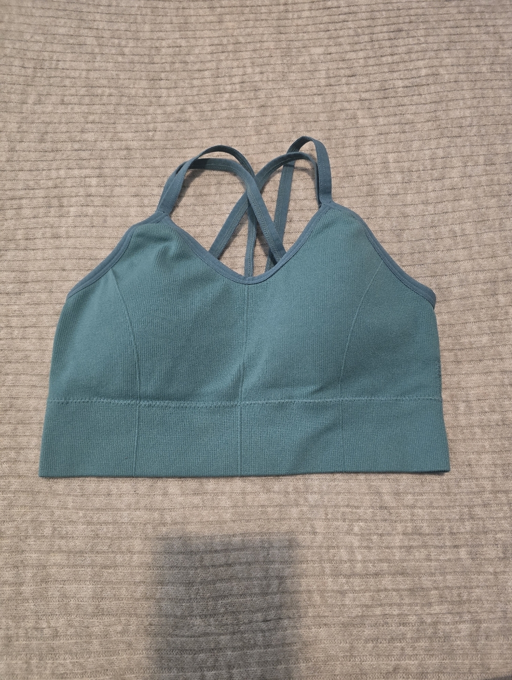 Teal Strappy Sports Bra - Size M